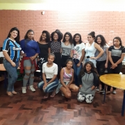 16 alunas de duas escolas da comunidade do Morro da Cruz participaram do evento