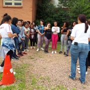 16 alunas de duas escolas da comunidade do Morro da Cruz participaram do evento