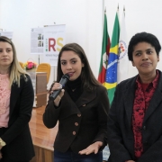 Estudantes do Instituto Luiz Guilherme do Prado Veppo, de Santa Maria, apresentaram estudo. Crédito: Rodrigo Peixoto