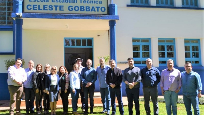 Secretário estadual de Educação, Faisal Karam, visitou a Escola Celeste Gobbato nesta quarta-feira (25)
