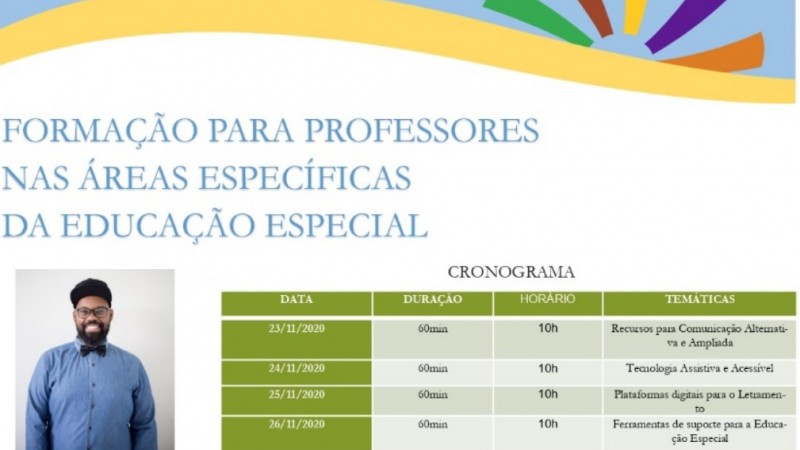 Os encontros ocorrem sempre às 10h, 23 a 26 de novembro, com transmissão pelo canal do Youtube TV Seduc RS