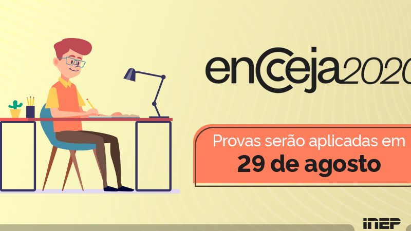 Encceja terá suas provas aplicadas em 29 de agosto 