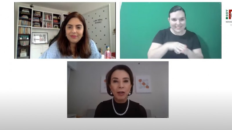 Live mediada pela secretária da Educação, contou com a presença de especialistas 