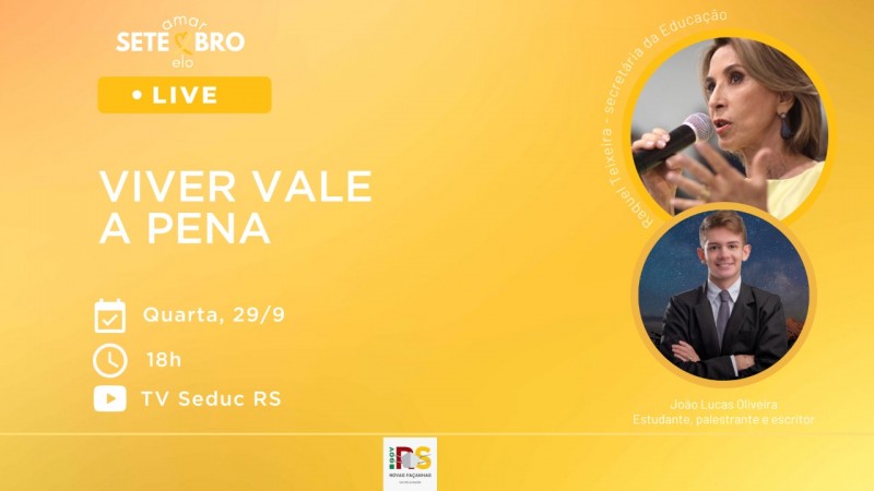Live ocorrerá nesta quarta-feira, 29