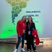 Fotos da estudante na viagem