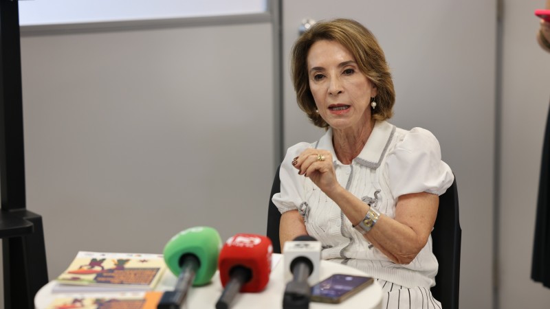 Secret&aacute;ria Raquel Teixeira apresentou os n&uacute;meros a jornalistas em coletiva de imprensa.